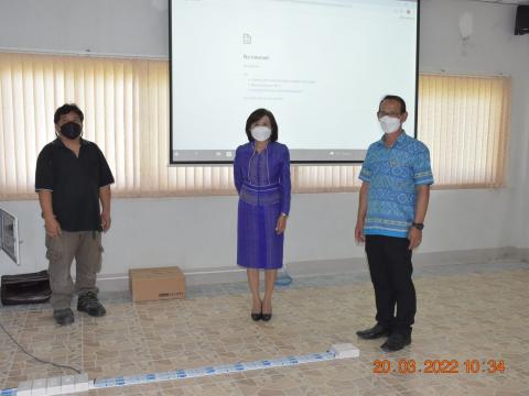 ตรวจเยี่ยมการติดตั้งครุภัณฑ์สาขางานโลจิสติกส์ฯ